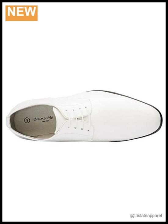 Faux Patent Leather Tuxedo Dress Oxfords with Soft Lining Cushioned Insole main image 5
